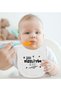Bk Kids Rizeliyim Ne Oldi Designed White Baby Bodysuit and Bib Gift Set - 1, 0-3 Months. - 3