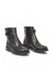 Black Women's Fleece-Lined Zip-Up Boots with Buckle Detail 636203 - 4