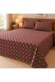 King Size Flat Bedsheet Set, 3 Pieces, 260 x 240 cm (Red.) - 4