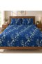 King Size Flat Bedsheet Set, 3 Pieces, 260 x 240 cm (Deep Royal Blue) - 3