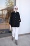 Oversized Jacket with Snap-Fastened Pockets - 3