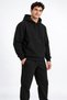 Men's Black 3-Ply Sweatsuit Set with Side Pockets, Made of Soft, Puffy Fabric - 6