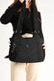 Women's Large Size Water Resistant Crinkle Fabric Crossbody Bag with Shoulder Strap