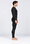 Men's Black Thermal Underwear Set: Long-Sleeve Top and Thermal Leggings Set - 2