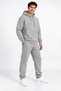 Men's Gray 3-Ply Sweatsuit Set with Side Pockets, Made of Super Soft Puff Fabric