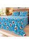 King Size Flat Bedsheet Set, 3 Pieces, 260 x 240 cm (Sky Blue) - 2