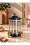 Royal Elegance Black and Gold Glass Jar - Small