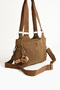 Women's Large Size Water Resistant Crinkle Fabric Crossbody Bag with Shoulder Strap - 4