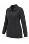 New Style Women's Mid-Age and Older Knit Zipper-Front Hattuş Mother Cardigan 2711 - 3