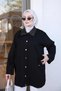 Oversized Jacket with Snap-Fastened Pockets