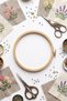 Cute Wooden Screw-On Hoop 202-3 (15.5 cm) - Aida Cloth Cross-Stitch and Punch Embroidery Hoop