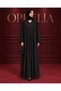 Étoile Noir Luxury Black Shimmer Embellished Open Abaya for Women