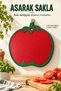 Shatterproof Cutting Board with Tomato Design, 30 x 30 cm, Plastic Vegetable and Fruit Chopping Board with Hanging Loop, Red - 2