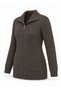 New Style Women's Mid-Age and Older Knit Zipper-Front Hattuş Mother Cardigan 2711 - 3