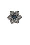 Large statement ring, flower model with resin insert. - 2