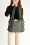 Women's Large Size Water Resistant Crinkle Fabric Crossbody Bag with Shoulder Strap