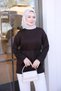 Brown Double-Sleeve Piped Tunic - 4