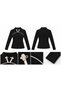 Women's Mock Neck, Long-Sleeved, Knot Detail, Piped Crop Blouse - 4