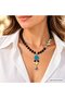 Dalmatian Jasper 7-Eye Syriac Evil Eye Stone Necklace - 2
