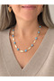 Gold-Plated Beaded Necklace with Evil Eye Beads - 2