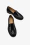 Mereol Women's Genuine Leather Loafers - Black Patent Leather - 2