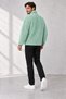 Men's Green Lamb Welsoft Fleece Jacket with Full Zipper and 3 Zippered Pockets - 4