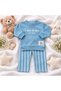 YOUNG BEAR STRIPED BOTTOM-STYLE BABY OUTFIT - 2