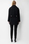 Double-Breasted Button-Front Melton Coat - 5