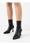 Women's Stretch Pointed Toe Stylish, Comfortable-Fit Zip-Up Boots with Thick Heel - 3