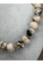 STUNNING MODERN DESIGN: ELEGANT WOMEN'S NECKLACE WITH LARGE ROUND BEADED PENDANTS IN A MARBLE PATTERN - 2