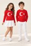 Girls' and Boys' Long-Sleeve T-Shirt with Turkish Flag and Red Crescent and Star Print—October 29, April 23 - 2