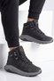 Black-Gray Nubuck Waterproof Men's Outdoor Trekking Boots with Non-Slip Soles M2041