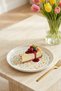 Lily 6-Piece 21 cm Premium Porcelain Dessert Plate Set with Green and Pink Floral Print - Modern Dessert - 4