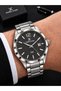 30-Meter Water-Resistant Custom-Designed Men's Wristwatch with Steel Bracelet and Calendar, Model VS.BLKT.1280