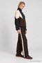 Contrast-Paneled Modal Parachute-Style Top and Bottom Set LBY0115 BROWN - 4