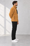 Men's Terracotta Color Lamb Welsoft Fleece Polar Jacket with Full Zipper and 3 Zippered Pockets - 5