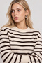 Striped Wool Blend Knit Sweater LYY0157 BONE BROWN - 2