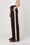 Contrast-Paneled Modal Parachute-Style Top and Bottom Set LBY0115 BROWN - 6