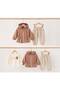 Girl's 3-Piece Set with Bunny Ears: Jacket and Pants, 3–18 Months - 2