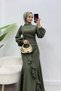 Nadide Evening Gown in Khaki - 4