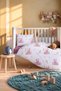 100% Cotton Cute Teddy Bear Print Baby Duvet Cover Set, 4-Piece Set (100x150)