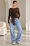 Women's Long-Sleeved Blouse with Tie-Detail MO0606 - 2