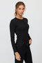Women's Corded Fabric Corset-Style Long-Sleeved Blouse - 3
