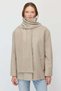 Women's Shawl Collar Detailed Oversize Short Cashmere Coat - 2