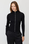 Women's Corded Fabric Cardigan with a Zipper