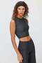 Women's Sleeveless Stretch-Fit Cropped Tank Top - 3