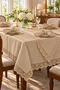 26 Piece Lace Dowry Dinner Table Set – 1 Tablecloth, 1 Runner, 12 Napkins and 12 Napkin Rings |   Special Size Option for Guest Tables Available - 5