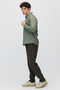 Men's Velvet Jogger Pants with Elastic Waistband - 4