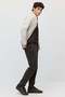 Men's Velvet Jogger Pants with Elastic Waistband - 5