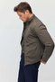 Men's Stand Collar Zippered Seasonal Coat - 4
